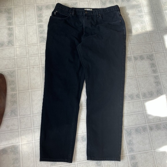 L.L. Bean Other - LL Bean Mens Dbl L Classic Fit Jeans 37x30 Black Straight Leg Cotton Denim Vtg